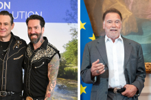 „I‘ll be back“: The BossHoss singen und trainieren mit Schwarzenegger