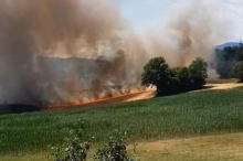 Acker in Vollbrand: Zehn Feuerwehren in Kärnten im Einsatz 