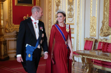 Britisch-französische Freundschaft: „Lady in red“: Kate der Star beim Staatsbankett mit Macron