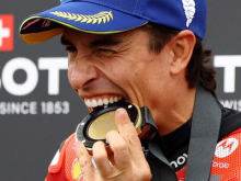 Marc Marquez do zmage v zadnjem krogu, grd padec Morbidellija