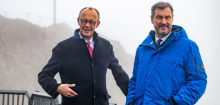 Friedrich Merz und Markus Söder auf der Zugspitze: Alles eitel Sonnenschein