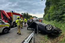 Unfall auf A2 bei Hartberg: Auto mit vier Insassen überschlug sich