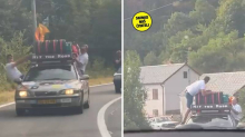 VIDEO U vožnji izlazili iz auta kroz prozor, penjali se na krov: 'Strašno, trubili su i divljali'