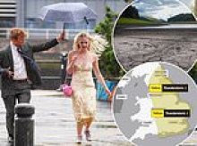 Disbelief as another hosepipe ban begins this morning - just in time for deluge of rain amid thunderstorm warnings for the north and south