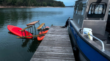 Franken: Trio mit Bierbank-Boot aus dem Verkehr gezogen