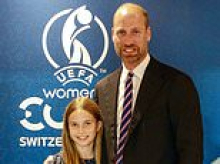 Prince William and Princess Charlotte, 10, are joined by Sir Keir Starmer and his wife at the Women's Euro final - (but will the PM give us a day off if we win?)