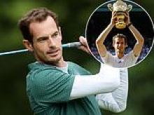 Home on the range? Now Andy Murray's playing golf in the house!