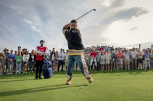 Training mit Happy Gilmore: Golfprofi wollte Adam Sandlers Wunderschlag lernen