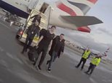 Moment murderer is arrested as he touches down on UK soil 18 months after stabbing a teenager to death 