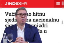 SRAMNO PISANJE HRVATSKIH MEDIJA O VUČIĆU! Zločinačku 