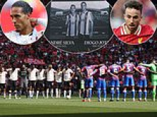 Virgil van Dijk hits out at Crystal Palace fans who spoiled minute's silence for Diogo Jota before Liverpool's Community Shield defeat by Crystal Palace at Wembley