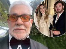 Wayne Lineker battles nerves ahead of his speech at daughter Tia's lavish wedding as she ties the knot with football manager Harry Agombar in sun-soaked Mallorca