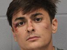 Bloodied mugshot of career criminal Ethan Nieneker, 32, who killed 3 during shooting at Austin Target