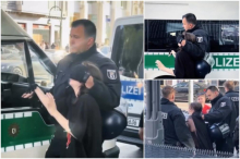 OVAKO NEMAČKA POLICIJA HAPSI BLOKADERE: Devojčici od 13 godina pokrili oči, tretiraju je kao opasnost po bezbednost! Nemaju milosti ni prema kome (ŠOK VIDEO)