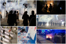 PALE MASKE! Od mirnih protesta, blokaderski program sveo se na motke i kamenice