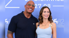 Emily Blunt und Dwayne Johnson: Strahlende Co-Stars in Venedig
