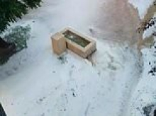 Roads turn into white rivers of ice in French tourist town as freak storms bring European summer to an end