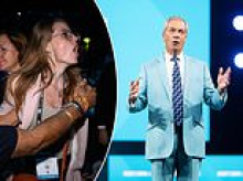 Moment Nigel Farage roars with laughter as 'boring' hecklers are removed from Reform's fiery conference