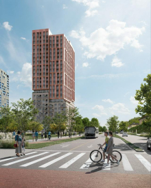 82 metrov visok stanovanjski nebotičnik biroja Snøhetta, navdih zanj je bil tudi Plečnik