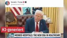 Clip auf Truth Social: Trump verwirrt mit KI-Video über 