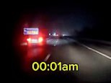 Moment teenage driver crashes car after bragging about being high on laughing gas balloons