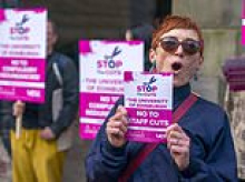 University students face being locked out of courses as staff threaten strike action in row over pay deal and 15,000 job cuts