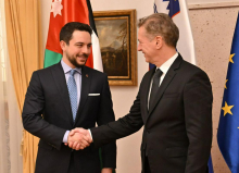 Golob z jordanskim prestolonaslednikom o nujnosti sprostitve človekoljubne pomoči v Gazo