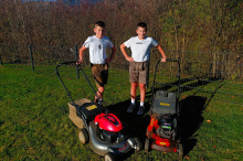 Wenn sie Rasenmäher anstarten, schauen sich das Hunderttausende an