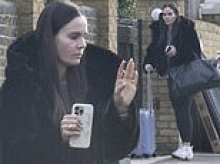 Holly Ramsay steps out with a 'bride' phone case and breaks cover for the first time since ugly family feud with Adam Peaty's relatives - as she gives an ill-timed insight into wedding plans in a VERY awkward new trailer