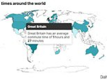 How does your commute compare to the world's longest? Find out with our interactive map of the countries with the lengthiest journeys to work