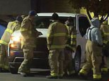 Hundreds evacuated by gas-mask clad police after chemical leak sends 36 people to the hospital