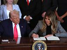 Melania Trump makes historic move for a First Lady as she signs executive order alongside Donald