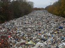 Britain's 'biggest ever' fly tip is massive 500ft-long mountain of rubbish - as activists condemn 'environmental catastrophe'