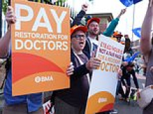 Junior doctors begin five-day walkout in England in row over pay - despite salaries jumping 28.9% in just three years