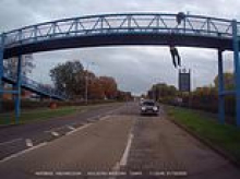 Moment former Popstars: The Rivals finalist stops his van to save the life of a man hanging by his hands from overhead bridge