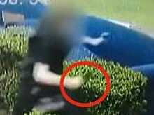 Melbourne boy, 14, on BAIL 'slashes a man' with a knife during robbery that was caught on camera