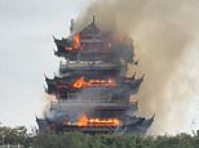 Tourist is blamed for burning down sacred Chinese temple with 'irresponsible use of candles'