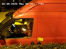 Moment postman puffs on a 'drugs pipe' in his Royal Mail van before delivering a parcel