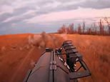 Astonishing rescue of wounded Ukrainian carried to safety by armoured drone vehicle after being trapped for 33 days in no-man's land - as Russian bombs detonate around him