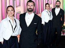 Mel C matches model boyfriend Chris Dingwall in a stylish suit as the couple make rare red carpet appearance at Wicked: For Good premiere in NYC