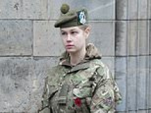 The couple that marches together! Lady Louise Windsor's boyfriend has joined her in their university's army reserve unit - as they're pictured on parade together for the first time