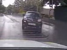 Terrifying moment driver deliberately ploughs head-on into cop car in horror smash