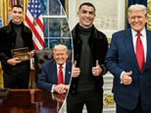 Cristiano Ronaldo splits fans with Donald Trump White House visit as Georgina Rodriguez flaunts $3m ring in Oval Office
