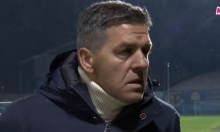 Dramatična scena nakon utakmice Slavena i Vukovara: Reklamni pano pao tijekom davanja izjave