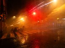 Anti-Israeli protesters launch rockets at riot police in violent demo against Tel Aviv basketball team playing in Italy