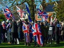 Hundreds protest against plans to house 600 lone male asylum seekers in army barracks near their homes