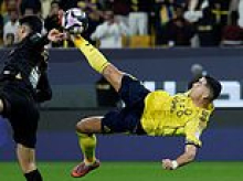 Cristiano Ronaldo sends fans wild with outrageous overhead kick at 40 years old - turning back time as he recreates his iconic Champions League wonder goal for Real Madrid seven years ago