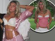 90s TV star's lookalike daughter poses in bra and angel wings - but can you guess who her very famous mother is?