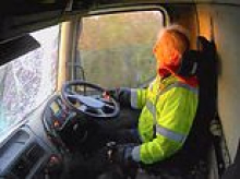 Moment lorry driver smashes into queuing traffic after trying to peer through misted-up windscreen