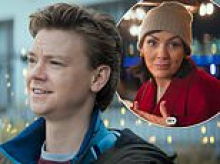 Love Actually's Thomas Brodie-Sangster reunites with Martine McCutcheon to recreate scenes - as the child star is seen clinging to the movie's fame in hilarious Google ad